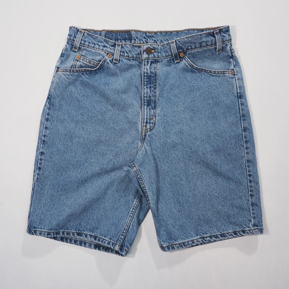 Vintage Levis Jean Shorts Men 36 Blue 550 Relaxed Fit Denim 90s Streetwear Skate